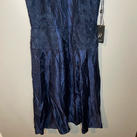 NWT Adrianna Papell Fit and Flare Midnight Blue Dress - Picture 5 of 10